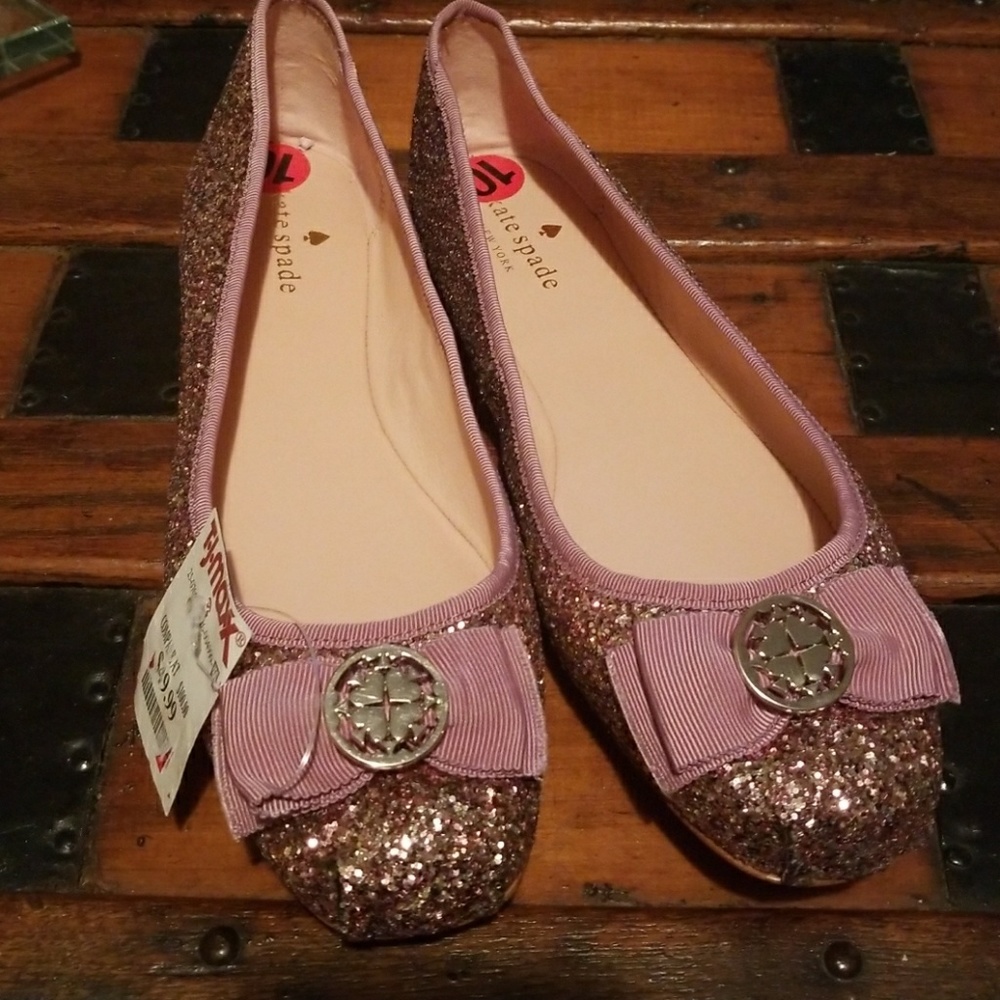 Kate Spade Glitter Ballet flats